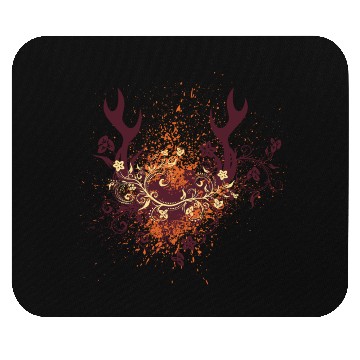 Discover Deer antlers with floral Mouse Pads
