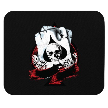 Discover Scorched Ace Of Spades Poker Dice Skull Mouse Pads