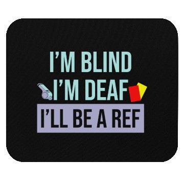 Discover Funny Soccer Referee Whistle Jersey Mouse Pads