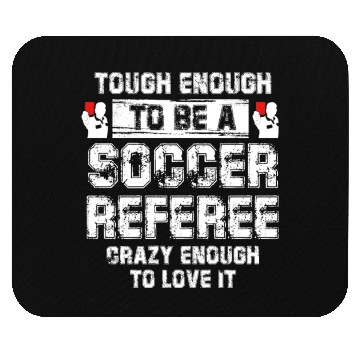 Discover Funny Soccer Referee Whistle Jersey Mouse Pads