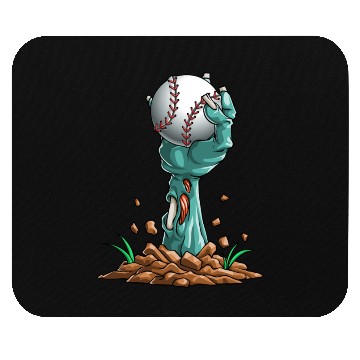 Discover Zombie Hands Baseball Funny Halloween Horror Scary Mouse Pads
