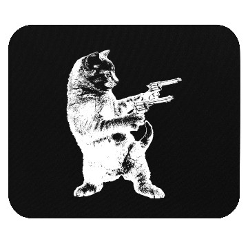 Discover Gunslinger Kitty Cat gun cat Mouse Pads