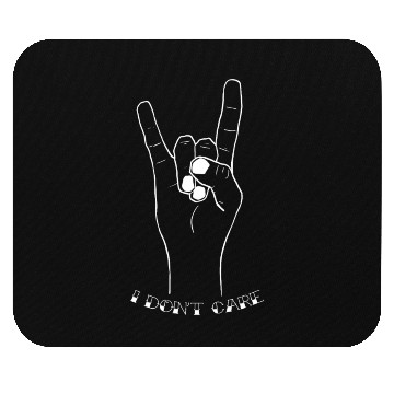 Discover Rock Hands Devilhorns (white lines) Mouse Pads