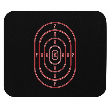 Discover Shooting Range Target Practice Sheet Red Bullseye Mouse Pads