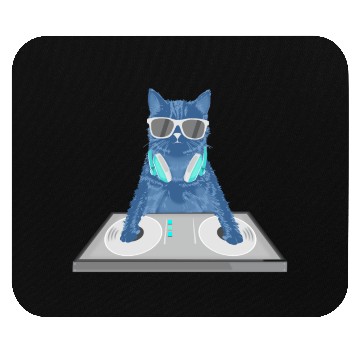 Discover Cat Disc Jockey Kitty DJ Graphic Funny Mouse Pads