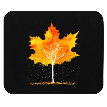 Discover Maple Leaf Autumn Orange Fall Leaves Mouse Pads