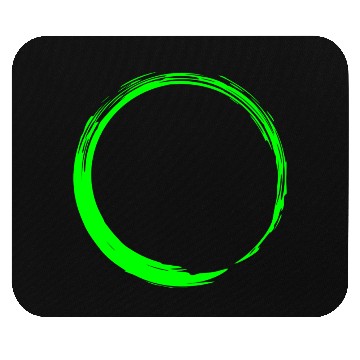Discover Circle Design Green Mouse Pads