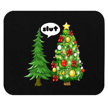 Discover Funny Christmas Tree Slut Mouse Pads