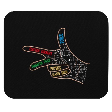 Discover Physics Funny Gang Sign Science Nerd Gift Idea  Mouse Pads