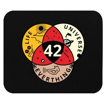 Discover 42 Angel Number Life Universe Everything Mouse Pads