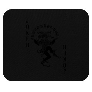 Discover Black and White Joker Classic Card Deck Casino Mouse Pads