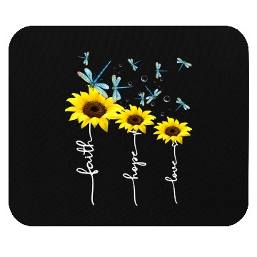 Discover Faith hope love sunflower Mouse Pads