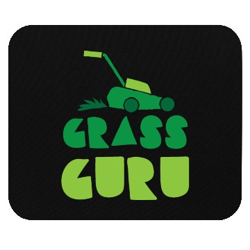 Discover Grass guru with green lawn mower Mouse Pads