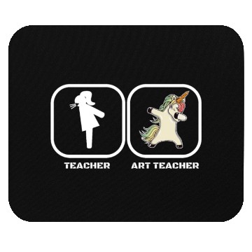 Discover Teacher Art Teacher Unicorn Mouse Pads