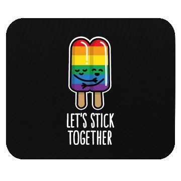 Discover Let's stick together funny gay couple popsicle Mouse Pads