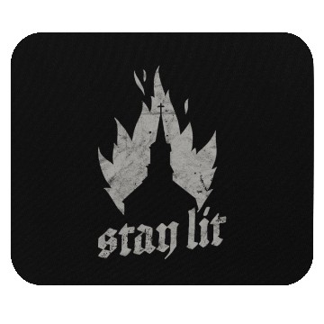Discover Occult Burning Church - Unholy Satanic Devil Mouse Pads