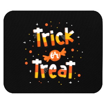 Discover Trick Or treat Candy Yellow and Orange Cute Mouse Pads