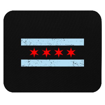Discover Flag of Chicago Mouse Pads