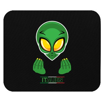 Discover Funny Alien Italian Italy Mouse Pads