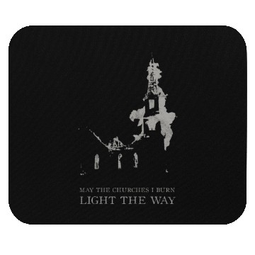 Discover Burning Church Occult Antichrist Satan Atheist Mouse Pads