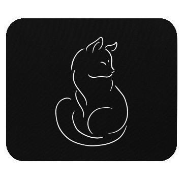 Discover Cat silhouette Kitten gift crazy catlady cat mom Mouse Pads