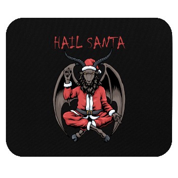 Discover Christmas Hail Santa Satanism Goat Baphomet Satan Mouse Pads