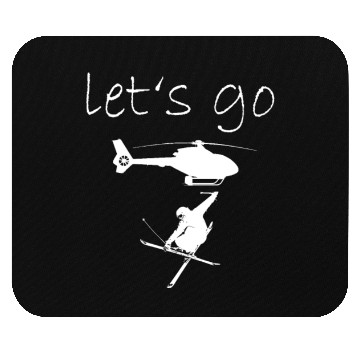 Discover Heliskiing Heli Ski helicopter Skiing Skier Mouse Pads