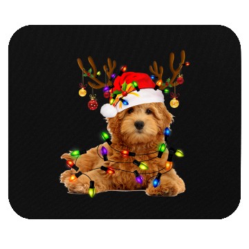 Discover Womens Goldendoodle Christmas Mouse Pads Reindeer