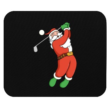 Discover Santa Claus Golfing Christmas Design Mouse Pads