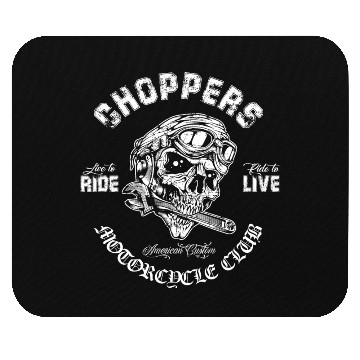 Discover Biker Choppers Motorcycle Club Mouse Pads
