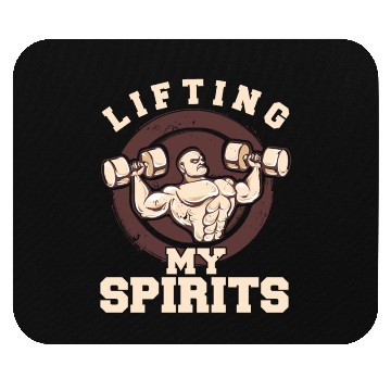 Discover Lifting My Spirits Funny Weightlifting Gym Meme Mouse Pads