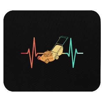Discover Lawn Mowing Lawn Mower Heartbeat ECG Mouse Pads