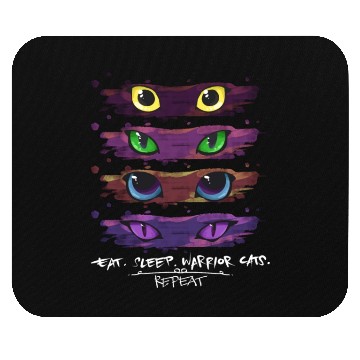 Discover Eat Sleep Warrior Cats Repeat Cat Lover Mouse Pads