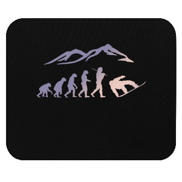 Discover Snowboarding evolution snow boarder cool Mouse Pads