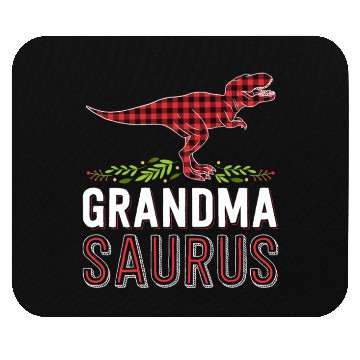 Discover Grandma Saurus T Rex Red Plaid Matching Family Mouse Pads