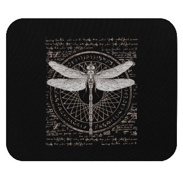 Discover Ancient Science Dragonfly Study Alchemy Symbol Mouse Pads