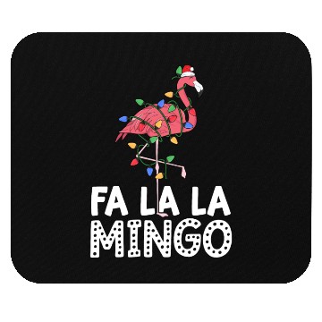 Discover Fa La La Mingo Flamingo Christmas Tree Lights Mouse Pads