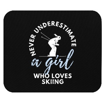 Discover Ski Girl Skiing Skier Gift Mouse Pads