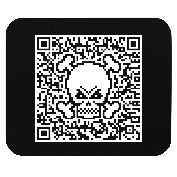 Discover Skull And Crossbones (Quick Response Code / NEG) Mouse Pads