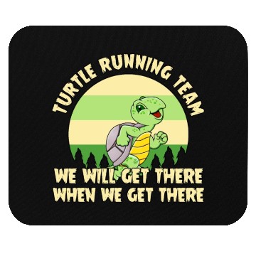 Discover Turtle Running Team Mouse Pads
