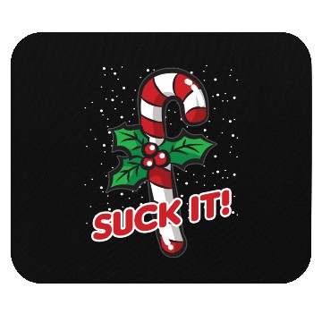 Discover SUCK IT Christmas Candy Cane Naughty Humor Mouse Pads
