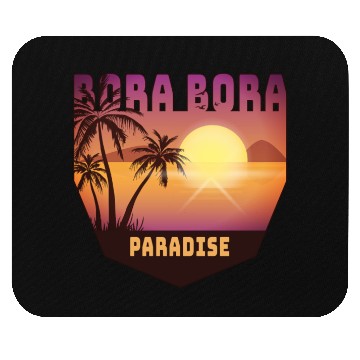 Discover Bora Bora Design with Palms and Sun / Gift Mouse Pads