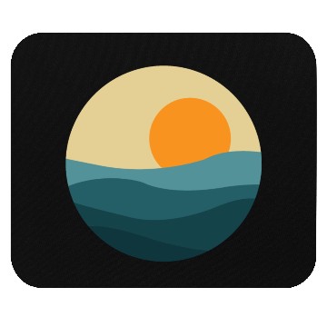 Discover Waves Sun Circle Mouse Pads