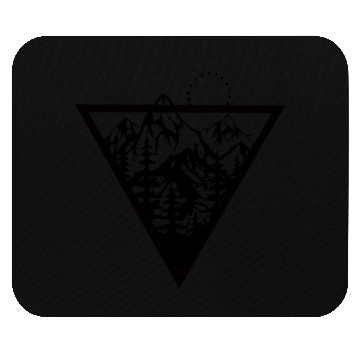 Discover Triangle with mountains and birds Mouse Pads