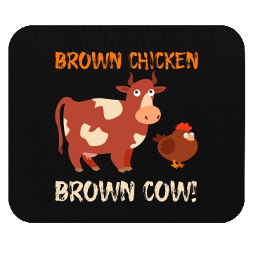 Discover Brown Chicken Brown Cow Mouse Pads