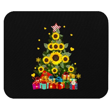 Discover Sunflower Christmas Tree Mouse Pads