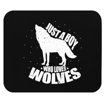 Discover Just A Boy Who Loves Wolves Mouse Pads