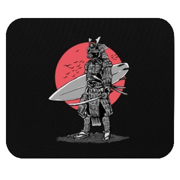 Discover Samurai Surfer Red Sun Mouse Pads
