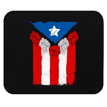 Discover Raised Fists For Puerto Rico - Boricua Flag Mouse Pads