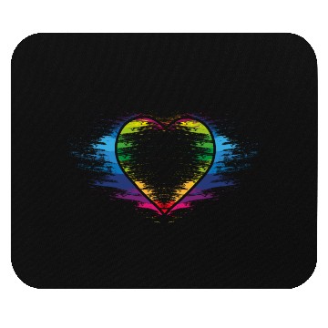 Discover Rainbow heart Mouse Pads